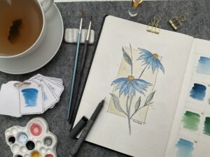 Aquarell mit Blumen - Achtsam malen zur Stressbewältigung